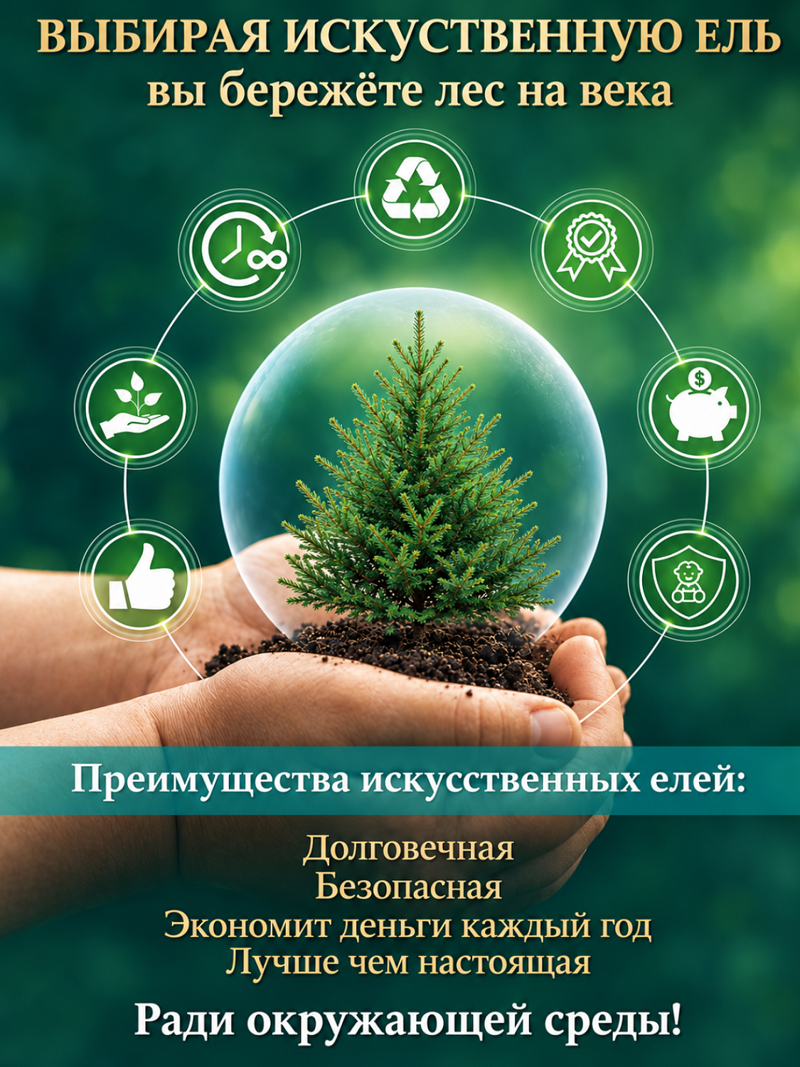 Ель искусственная Царь Елка Балтийская с освещением